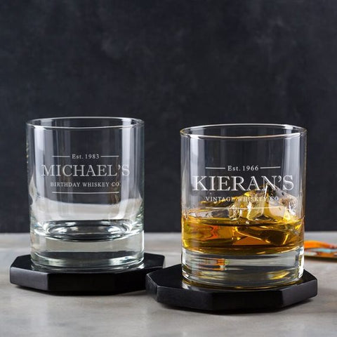 Personalised whiskey glass - Idee Kreatives