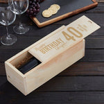 Personalised wine bottle box - Idee Kreatives