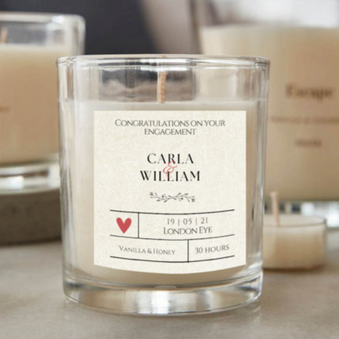 Personalised picture/text candle - Idee Kreatives