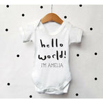 Personalised short sleeve baby grow - Idee Kreatives