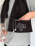 Personalised gym towel with zip pocket - Idee Kreatives
