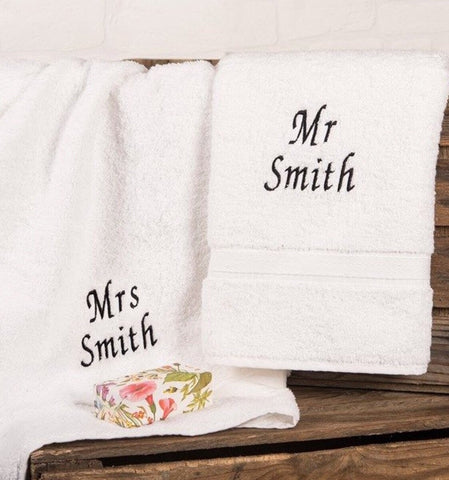 Set Of 3 Personalised Towels - White