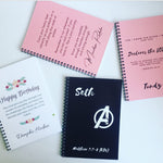 Personalised Notebook - Text - Idee Kreatives