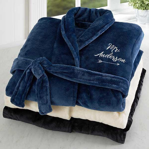 Men Personalised Fleece Gown