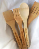 Personalised bamboo  utensils set - Idee Kreatives