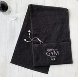 Personalised gym towel with zip pocket - Idee Kreatives